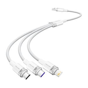 USB 2.0 A till 3-i-1 6A-kabel Ventilation CTRWG 1.5M (vit)