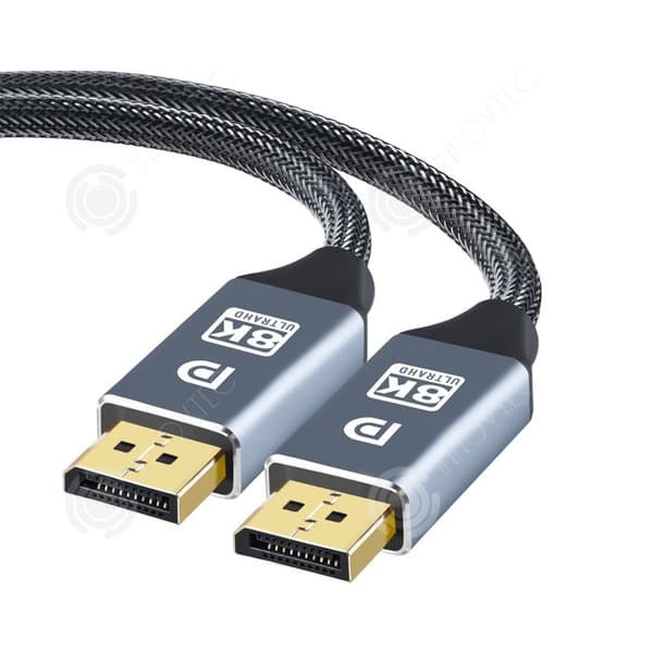 INN DisplayPort-kabel 3M 1,4 DP1,4-kabel 8K 60Hz 4K 144Hz 165Hz HDR Bomull Flätad kontakt för kringutrustning displaykabel DP-port