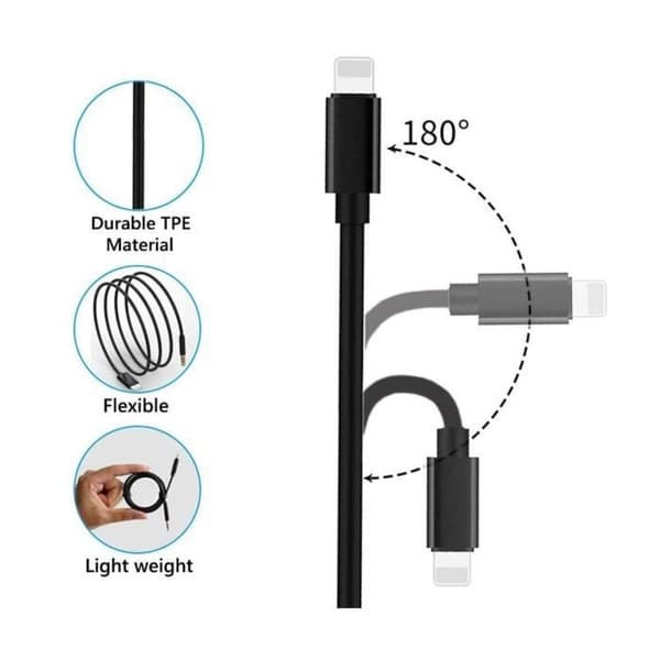 Kabel Audio Bil Adaptör Jack Auxiliar Kompatibel för iPhone 11 11 PRO X XR 8 7 6