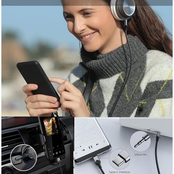 Kabel Audio Bil Hörlursadapter Jack Auxiliär för Xiaomi MI 11/ MI 10 Phonillico®
