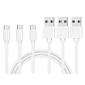 Miniatyrbild 1 av 3: USB-C-kabel för Huawei MatePad Pro 10.8 (2019) - MatePad Pro 10.8 (2021) - MatePad 11 (2021) - Vit nylon 1m [LOT 3] Phonillico®