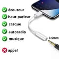 Miniatyrbild 3 av 4: Kabeladapter för ljudjackhörlurar kompatibel med iPhone 13 Pro Max Mini 12 11 SE 2022 X XR 8 7 Phonillico®