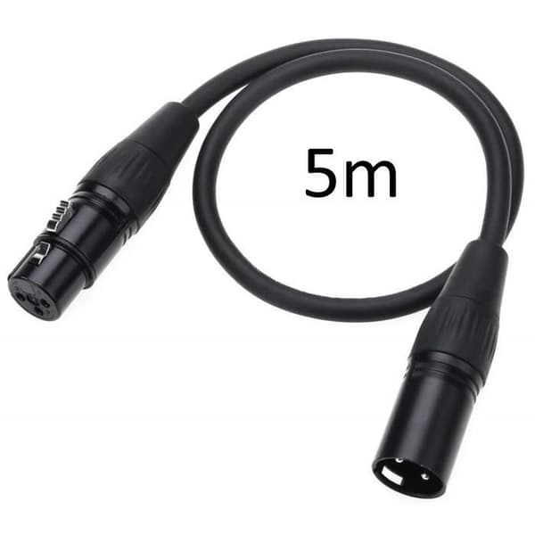 XLR hane XLR hona 3 pinnar - 5m - Mikrofon Ljud Högtalare Förstärkare DMX Console Phonillico®