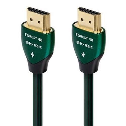 HDMI-kabel med 48 Gbps för en exceptionell bildkvalitet upp till 10K, med silverbelagda kopparledare och antikrämpningisolering.