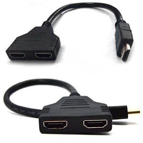 HDMI 1 hankontakt till dubbel HDMI 2 hona Y splitterkabeladapter LCD LED HD-TV