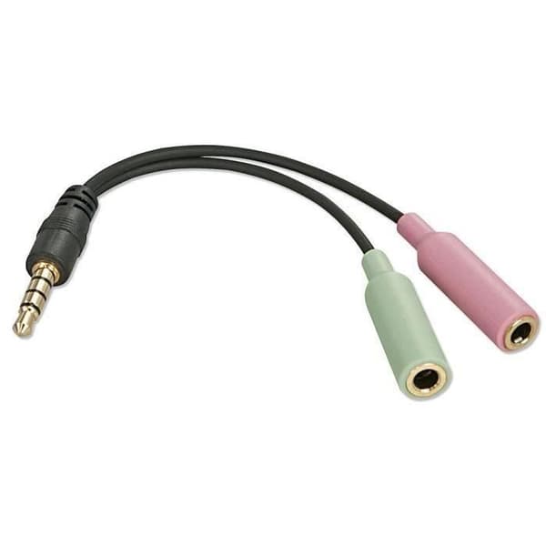 Adapter Jack 3,5 mm headset till 2 Jack ... I06A