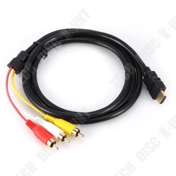 TD® CABLE-omvandlare HDMI till 3 RCA AV hane Video-Audio komponent Kabel - videoljudkontakt - datortillbehör