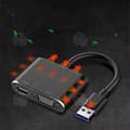 Miniatyrbild 3 av 4: INN® Interface USB3.0 till HDMI konverter VGA projektor med kopparkärna svart extern grafikkort kabeladapter extern