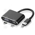 Miniatyrbild 4 av 4: INN® Interface USB3.0 till HDMI konverter VGA projektor med kopparkärna svart extern grafikkort kabeladapter extern