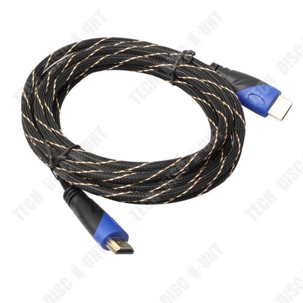 TD® blå och svart HDMI-nätverk Ljud- och videoanslutningskabel HD-kabel 3D-data Dator-TV-anslutning Konverteringskabel