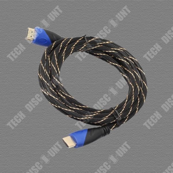 TD® blå och svart HDMI-nätverk Ljud- och videoanslutningskabel HD-kabel 3D-data Dator-TV-anslutning Konverteringskabel