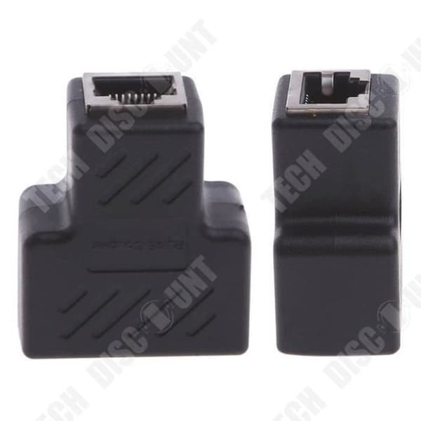 Ethernet-konverter - TECH DISCOUNT - RJ45 - Två utgångar - Fördelare