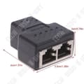 Miniatyrbild 2 av 4: Ethernet-konverter - TECH DISCOUNT - RJ45 - Två utgångar - Fördelare