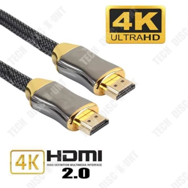 TD® High Definition HDMI-kabel Zinklegeringshuvud Hel koppar Guldpläterat gränssnitt 2.0 4K-upplösning High Definition HDMI-kabel