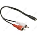 Miniatyrbild 1 av 2: TD® Audio-RCA-kabel till två hanar AV-APM-kabel 419004 Adapter 2 RCA hane-jack 3,5 mm hon-kabel och kontakter-bild-ljud