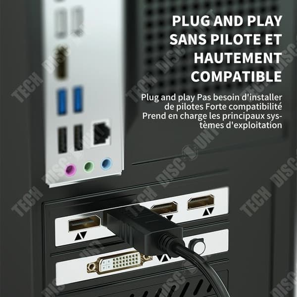 TD Display Port Kabel 3M 1.4 Displayport till HDMI Kabel 8K 60Hz 4K 144Hz 2K 165Hz Display Port DP Kabel för TV PC Grafikkort