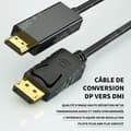 Miniatyrbild 4 av 4: TD Display Port Kabel 3M 1.4 Displayport till HDMI Kabel 8K 60Hz 4K 144Hz 2K 165Hz Display Port DP Kabel för TV PC Grafikkort