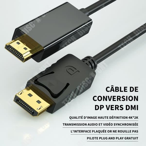 TD Display Port Kabel 3M 1.4 Displayport till HDMI Kabel 8K 60Hz 4K 144Hz 2K 165Hz Display Port DP Kabel för TV PC Grafikkort