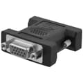 Miniatyrbild 1 av 3: DVI M/DB15 VGA F Adapter - TNB - Svart - Högdensitet - Omvandlar DVI till VGA