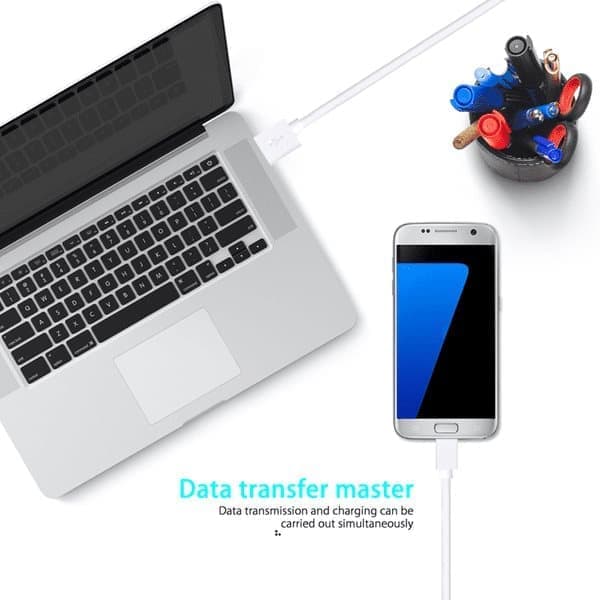Latauskaapeli Micro-USB - 3M - Samsung/PS4/PS3/HTC/Nexus/Nokia - V8 MUSTA
