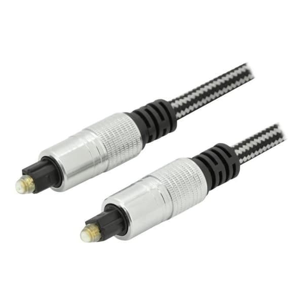 EDNET optisk digital ljudkabel - TOSLINK (P) - 2m - svart