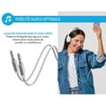 Miniatyrbild 3 av 4: Audio Jack 3.5mm-kabel - FORCE POWER - Förstärkt väv - 3m - Optimal ljudöverföring - Vit