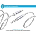 Miniatyrbild 4 av 4: Audio Jack 3.5mm-kabel - FORCE POWER - Förstärkt väv - 3m - Optimal ljudöverföring - Vit