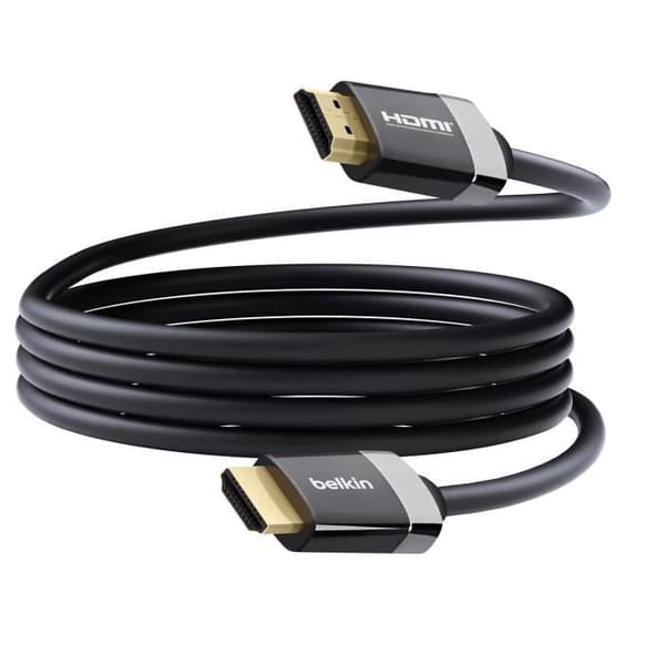 HMDI Cabel Hög Hastighet Hög Upplösning 4K Guldpläterade Kontakter 2m Belkin Svart