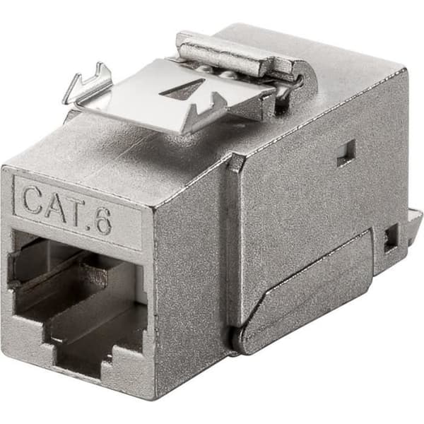 RJ45 Keystone - GOOBAY - IWP-C6 - CAT6 STP - 250MHz - Snap-In - Fruktsfärg