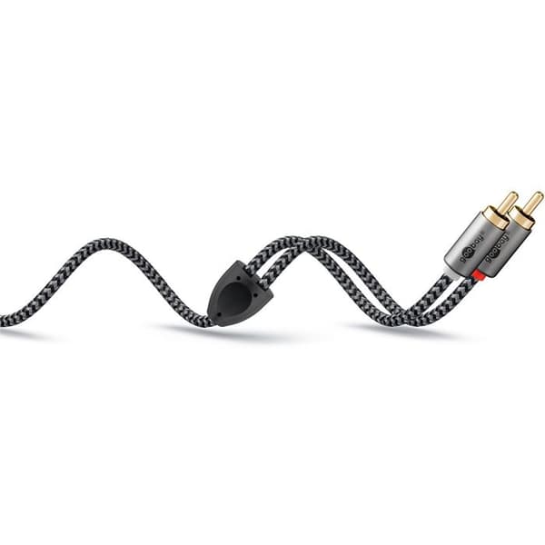 GOOBAY Ljudkabel Jack 3.5 - 2 RCA hanar guld nylon flätad 5m