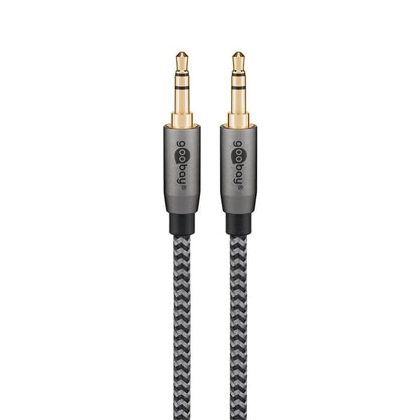 GOOBAY Ljudkabel Jack 3.5 guld nylon flätad 3m