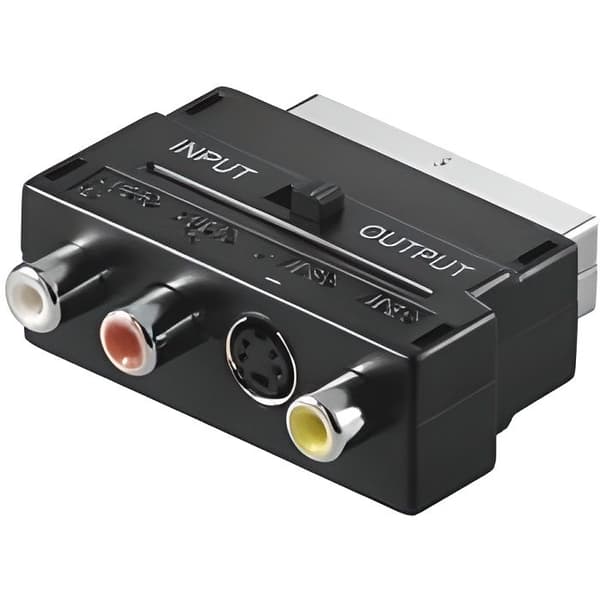 Scart-adapter omkopplingsbar SVideo-RCA-ljud …