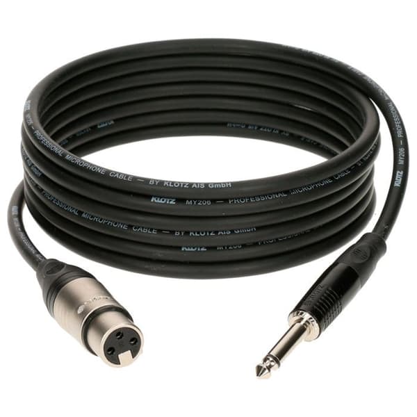 Klotz Câble M1 Pro XLR hona / Jack hane TS, 5m Mikrofonkabel