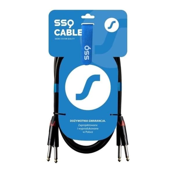 SSQ JMJM2 - Kabel 2x Jack mono 6,3 mm - 2x Jack mono 6,3 mm, 2 m