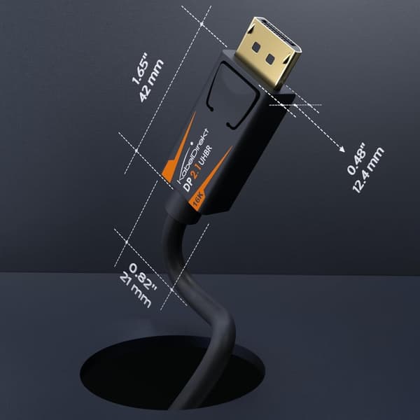 Displayport 2.1 kabel 5m DP80 UHBR20 80Gbps 16/10/8K60H 4K165/144Hz DSC1.2a HDR HDCP2.2 FreeSync G-Sync