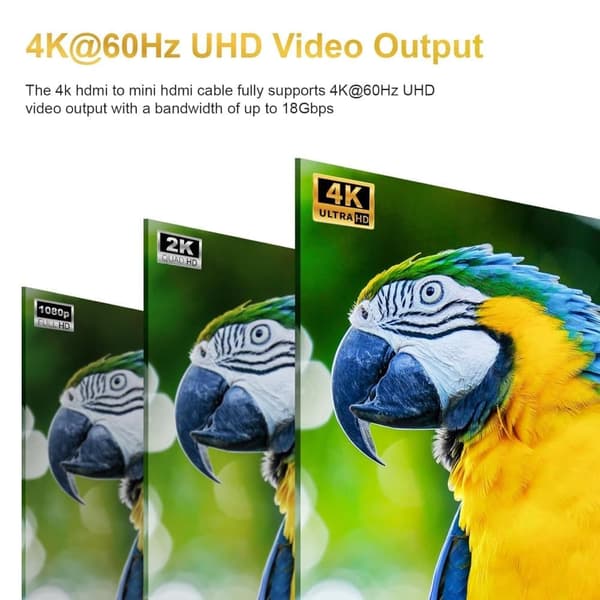 HDMI Kabel 4K60Hz - Sort 100cm