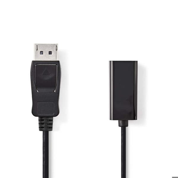 Nedis - DisplayPort hankabel | HDMI-utgång | 4K @ 30hz | Nickelpläterad | 0,20 m | Runda | PVC | Svart | Låda