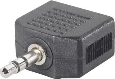 SpeaKa Professional SP-7870244 Kabelinterface/Kønsadapter 3,5 mm 2 x 3,5 mm Sort (SP-7870244)