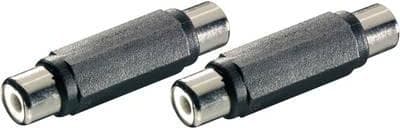 SpeaKa Professional RCA-lydadapter [1x RCA hun - 1x RCA hun] Sort (SP-7869816)