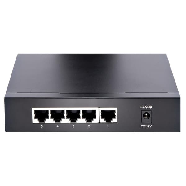 StarTech.com 5-ports Gigabit-switch - Uadministreret 2,5 Gbit/s-switch - Kontor/hjemmenetværk/LAN-switch/distributør til desktop/vægmontering - Bagudk