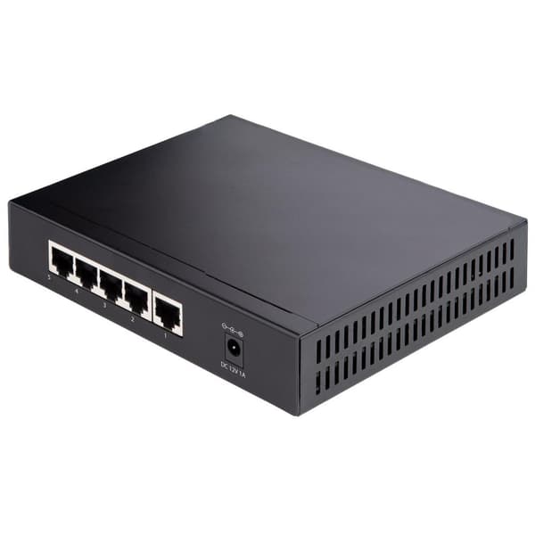 StarTech.com 5-ports Gigabit-switch - Uadministreret 2,5 Gbit/s-switch - Kontor/hjemmenetværk/LAN-switch/distributør til desktop/vægmontering - Bagudk