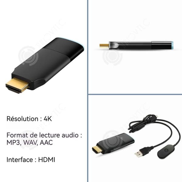 INN Son Connectique Tv HDMI Trådlös 4K video HD mottagare 5G stöder skärmbild OS/Android/Windows minne fl