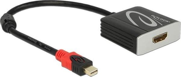 DeLOCK Premium Mini DisplayPort 1.2 til HDMI 2.0 aktiv adapter (4K 60 Hz) / Sort - 0,20 meter