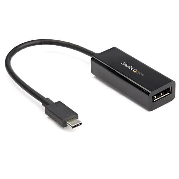 StarTech.com CDP2DP14B USB-C til DisplayPort-adapter (8K 30Hz, HBR3-adapter, Thunderbolt 3, videodongle til DP 1.4-skærm og skærm) - Ekstern videoadap