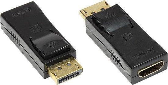 Alcasa HDMI - DisplayPort F/M - DisplayPort - HDMI - Hane/hona - Guld - Svart (HDMI-DPG)