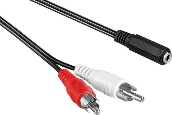 Goobay Tulip (m) - 3,5 mm Jack (f) stereolydadapterkabel - 1,5 meter