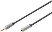DIGITUS - Lydkabel - Stereo Mini Jack Hun til Stereo Mini Jack Han - 1,8 m - Sort