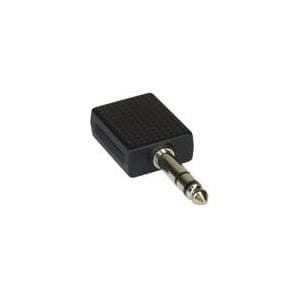 InLine - lydadapter - 1 x stik 6,3 mm (M) - 2 x stik 3,5 mm (B) - sort (99304)