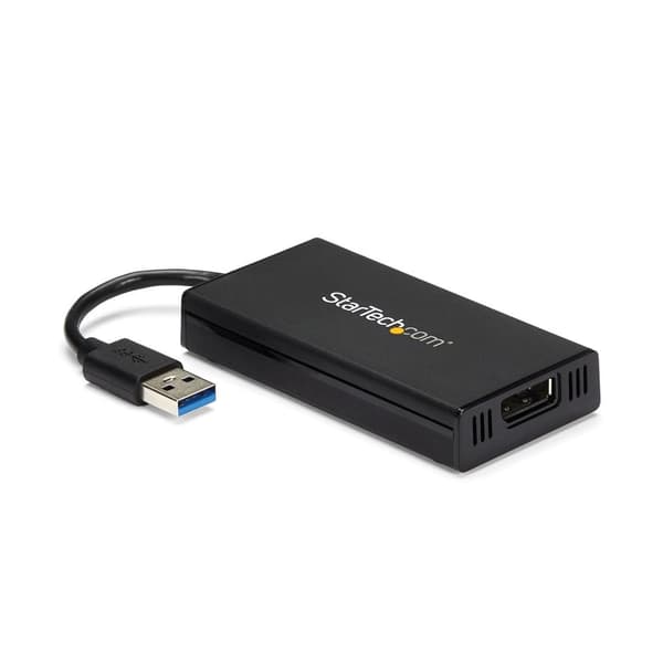 StarTech USB 3.0 til 4K DisplayPort ekstern multi-monitor grafikvideoadapter – DisplayLink-certificeret – Ultra HD 4K
