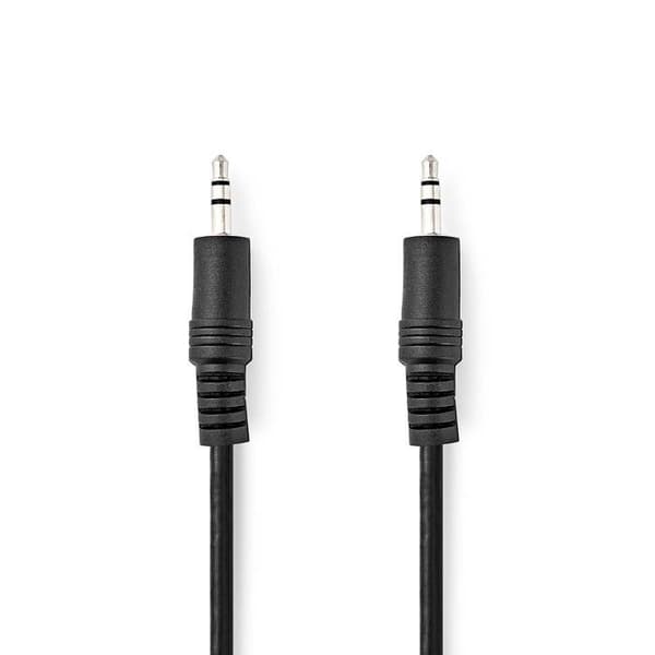 Nedis Audiokabel mini stereojack (M) till mini stereojack (M) 10 m svart rund
